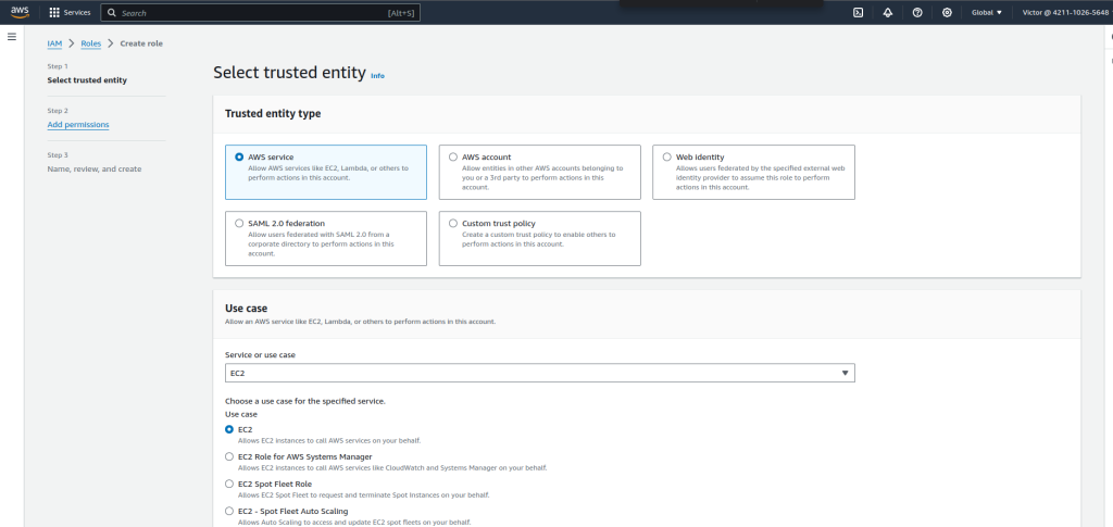 Create a role for nodegroup