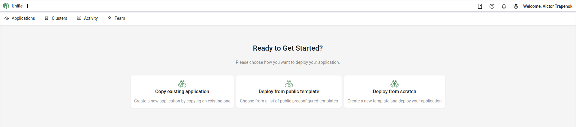 Deploy your first app