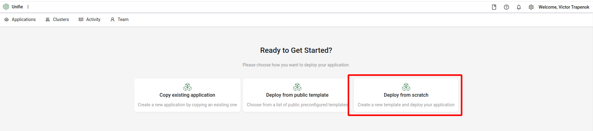 Deploy your first app