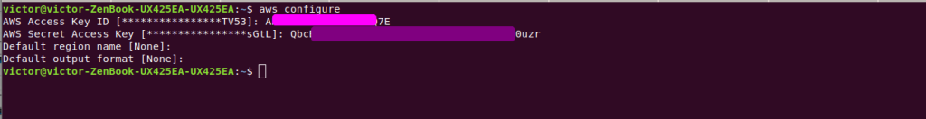 aws configure