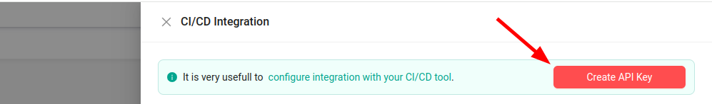 get ci/cd api key